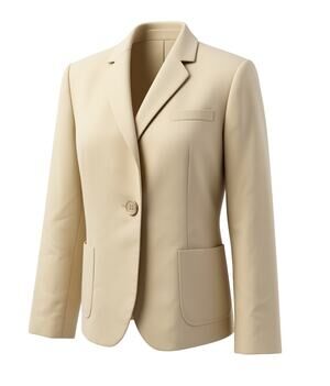 Anne Klein 2 Petite Ivory One Button Career Blazer Jacket Women's 14P